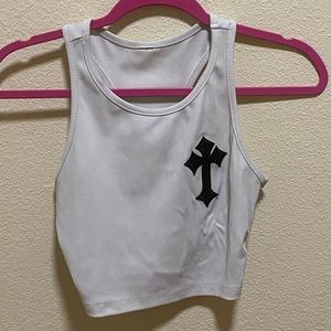 custom black cross tank